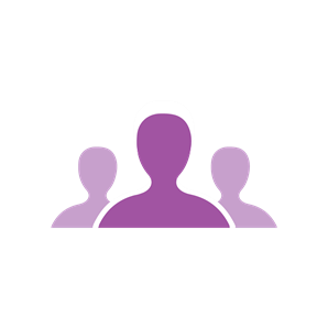 a graphic of three people silhouettes