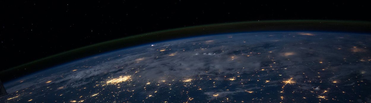 Portion of planet Earth viewed from space
