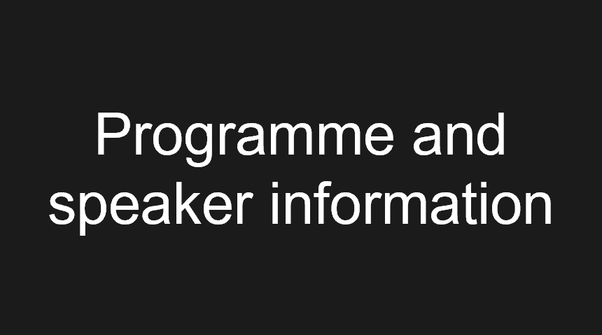 2024 button Programme and Speaker information