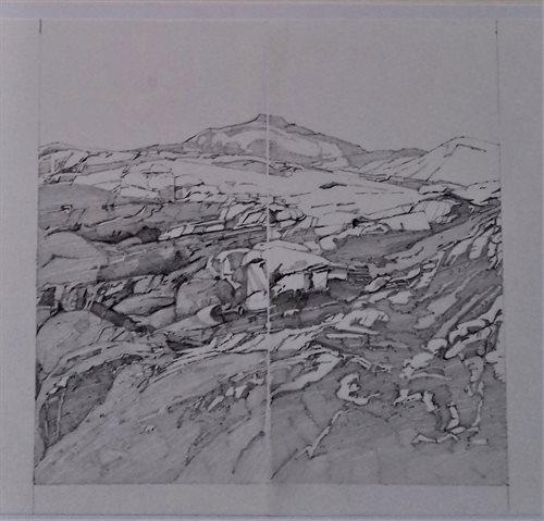 Sketch of Surtsey by John Kelly