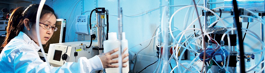 image of researcher during experiment