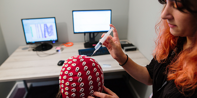 image of EEG test and equipment