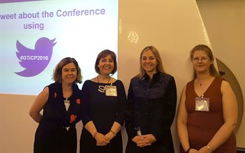 Alice Roberts with some of the conference delegates
