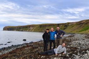 Max, Jonathan, Matthew and Steve at the Tjörnes Peninsula