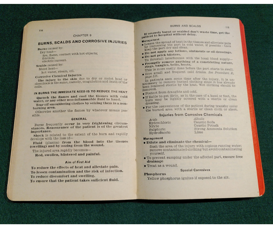 1965 Manual of Basic First Aid - radiation burns