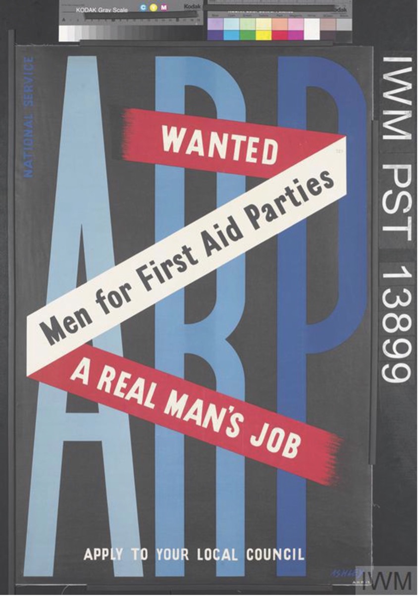 Men for first aid parties poster