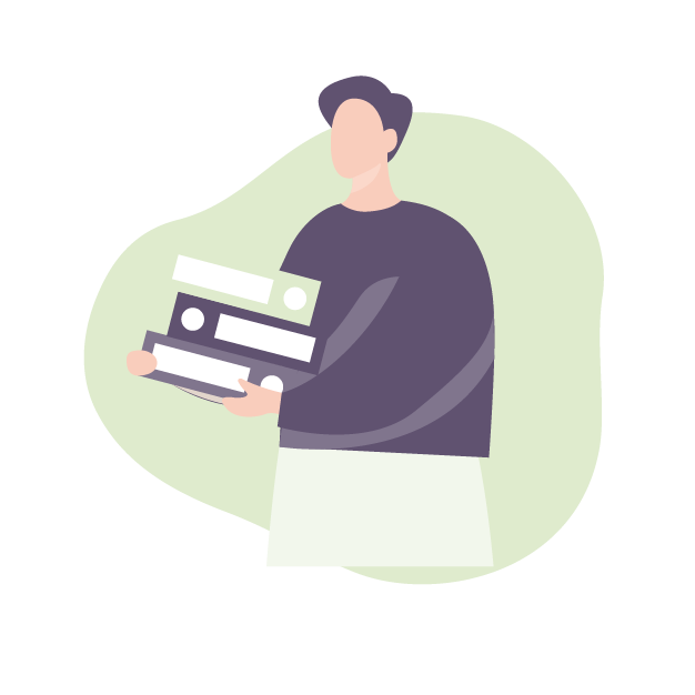 person holding a pile of files