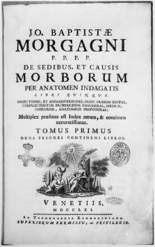 Frontispiece of Morgagni's The Seats and Causes of Disease, first published in 1761