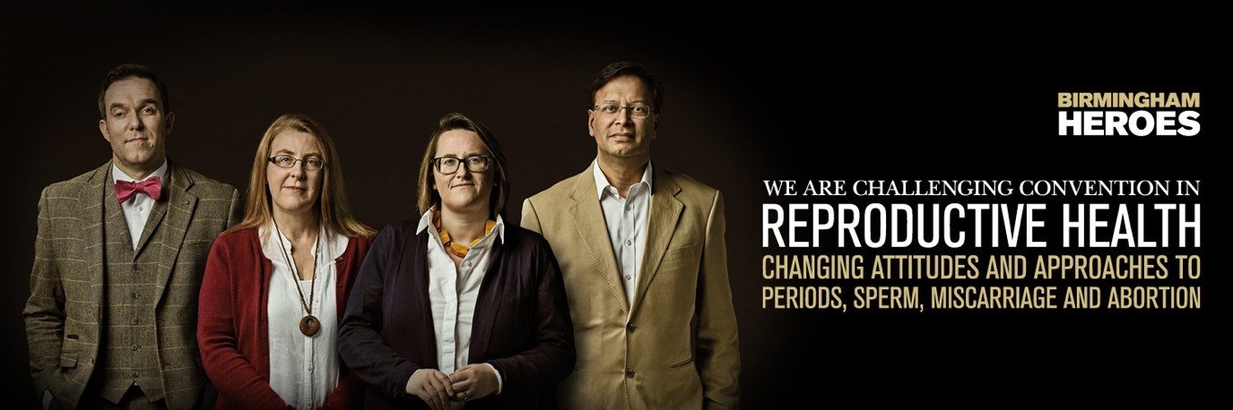 Birmingham Heroes campaign image showing four academics. Professor Janesh Gupta is one of them