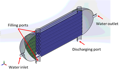A diagram depicting the type of thermal energy storage system to be developed