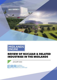 Review of Nuclear and Related Industries in the Midlands report cover. January 2023, Energy Research Accelerator Logo.