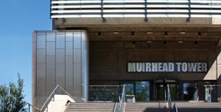 Main entrance of the University of Birmingham's Muirhead Tower