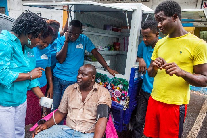 Blood screening in Freetown