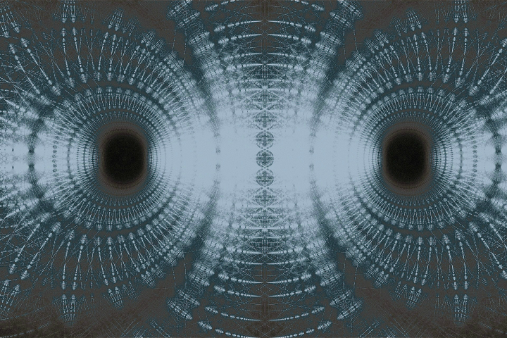 Computer-generated black hole image