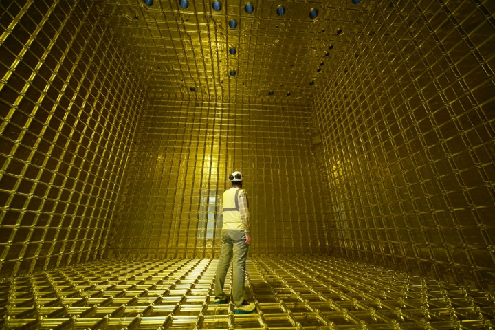A view inside one of the ProtoDUNE detectors