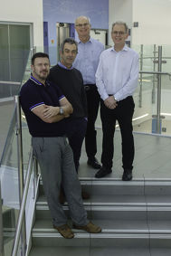 L-R Professor Paul Cooper, Dr Richard Shelton, Dr Ben Scheven and Professor Damien Walmsley
