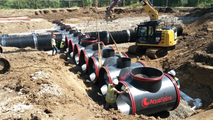 Image showing drainage pipes being installed