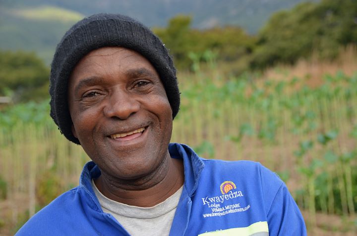 Smiling African farmer