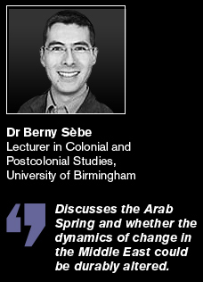Dr Berny Sebe discusses the Arab Spring and whether the dynamics of change in the Middle East could be altered.