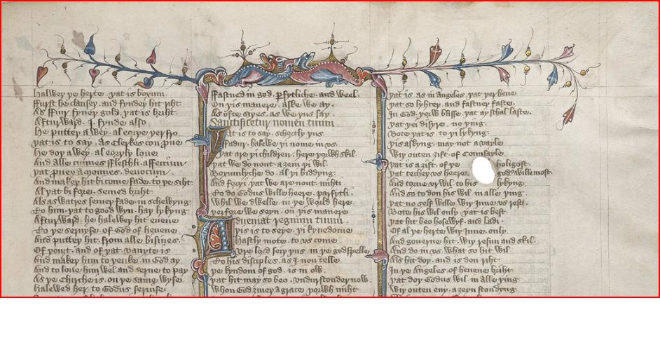 Extract from the Vernon Manuscript