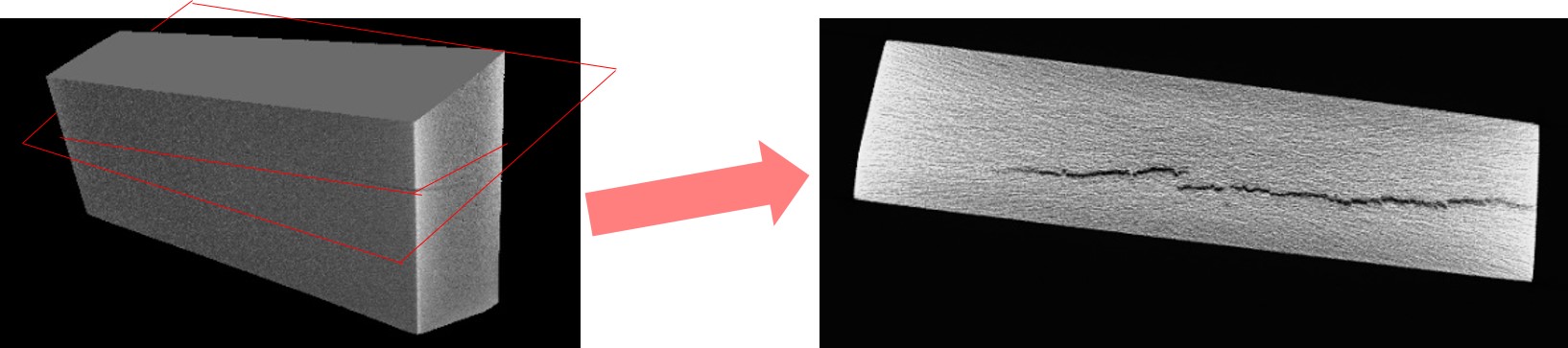 An illustration of fissures in aluminium.