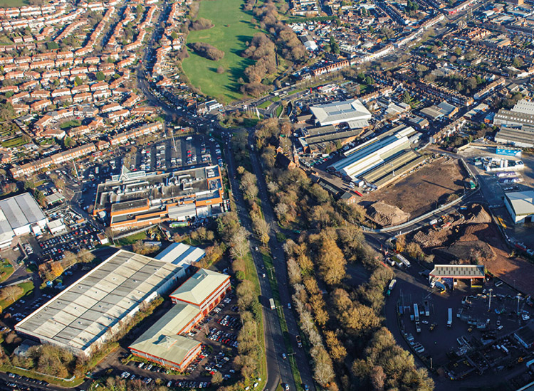 Aerial shot of Tyseley Energy Park