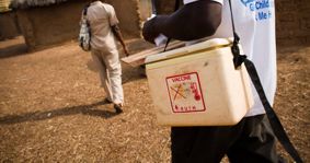 Vaccine cold storage box in Ghana