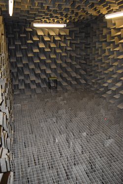 Air-acoustics anechoic chamber at the University of Birmingham