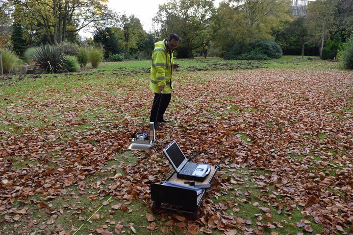 Research carrying out larger scale electrical-resistivity tomography-measurements