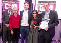 The team with their awards