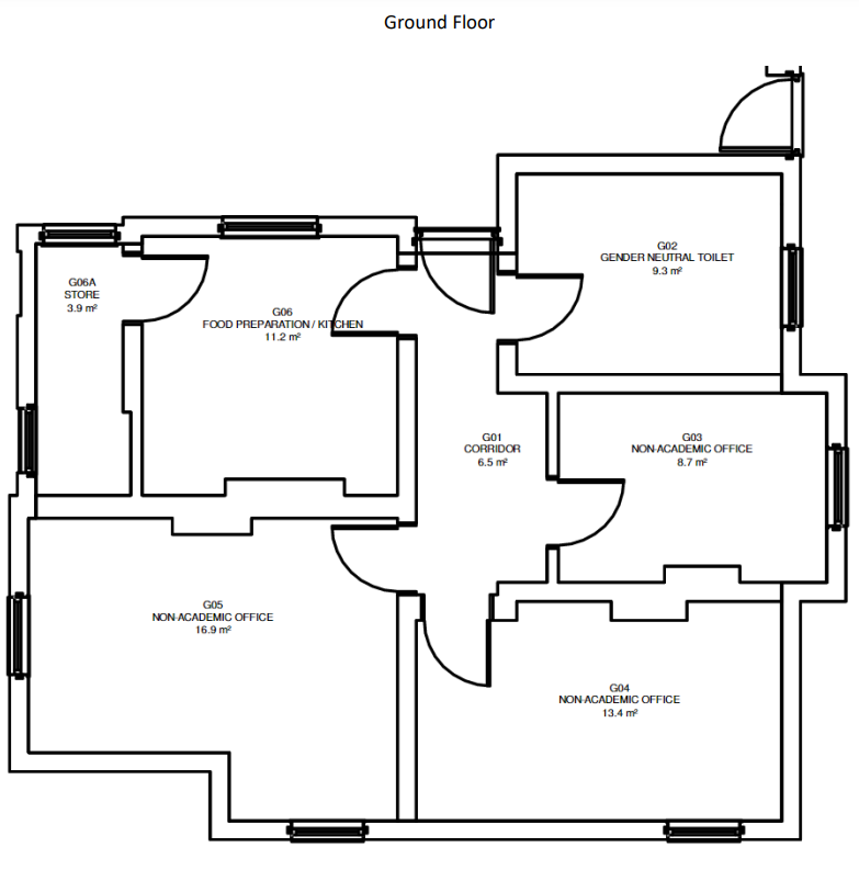 Floor plans showing the ground floor layout and dimensions of Park House Lodge