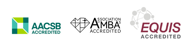Triple accreditation logos
