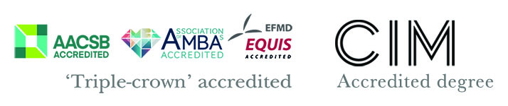 Triple Crown accreditation and CIM accreditation logos