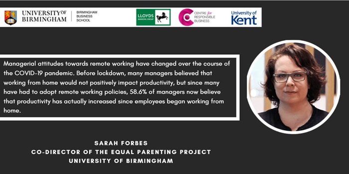 Sarah Forbes University of Birmingham ecard with quote and headshot