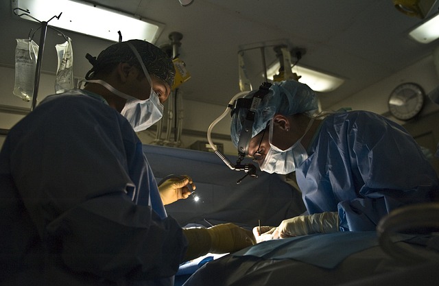Two surgeons in an operating theatre