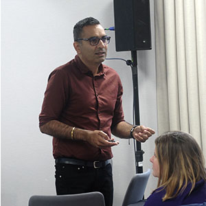 Kulvarn Atwal presenting at a lecture