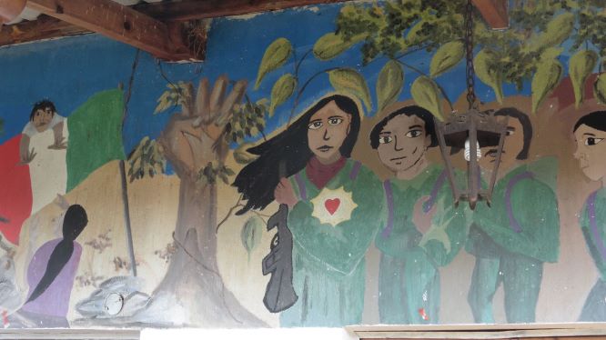 mural from ex-combatant community Guatemala