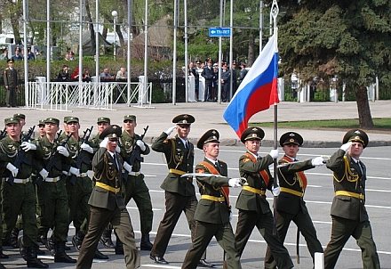 Russian solders during the Victory Day parade