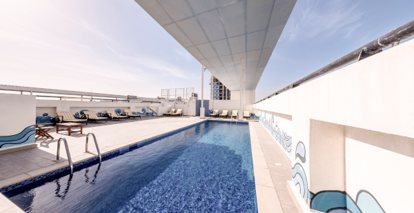 Pool at Yugo Dubailand accommodation