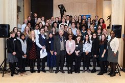 Group photo of attendees at the January 2018 Fulbright Forum