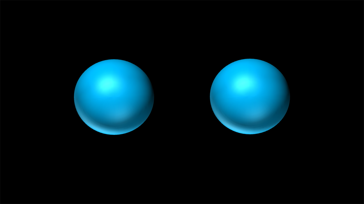 Two blue spheres that represent nitrogen oxide particles