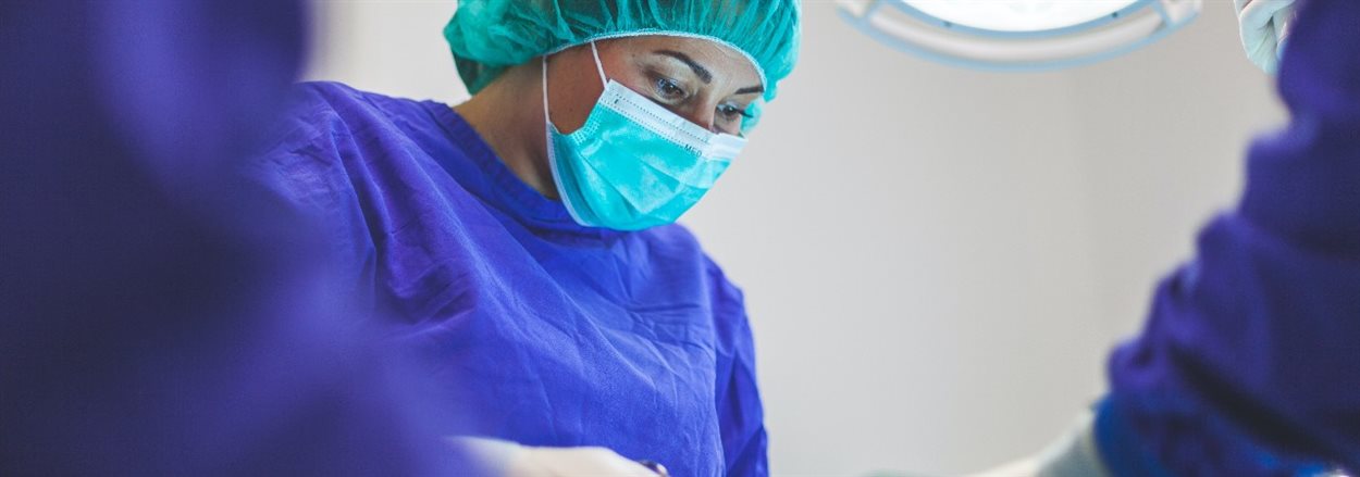 female surgeon in operating theatre