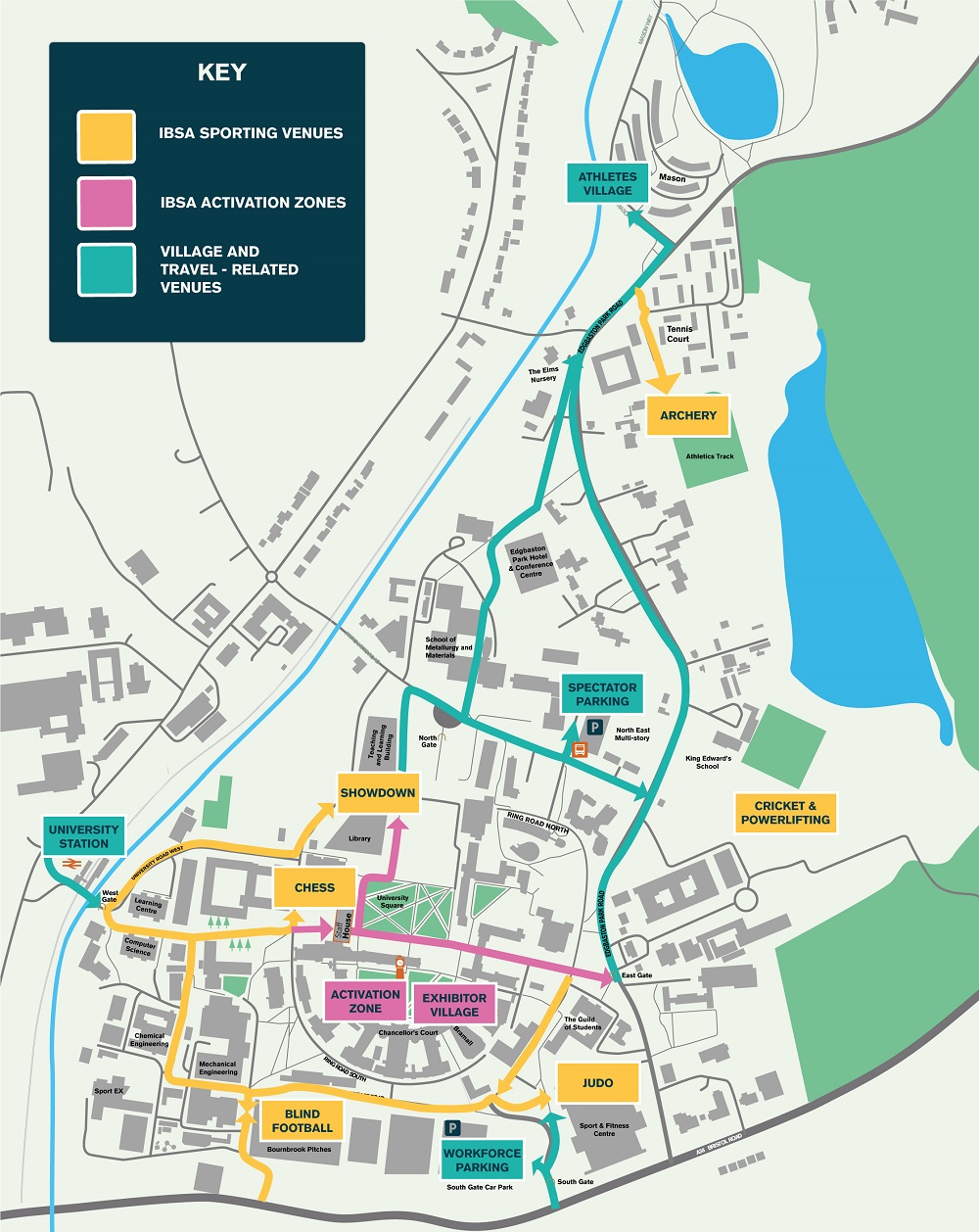 Accessible Campus Map - University of Birmingham