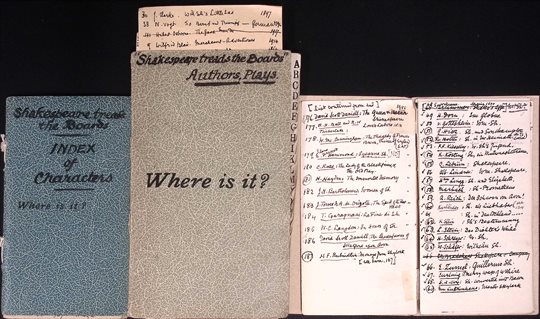 Three of Marion Spielmann&rsquo;s research notebooks.