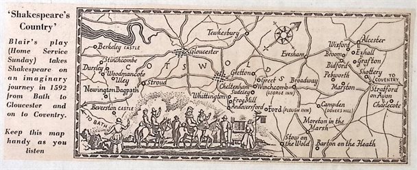 Map of 'Shakespeare's Country' 