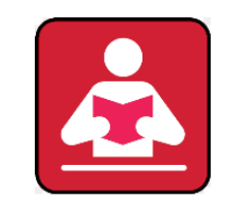 Icon of a person reading a guide book