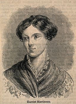 Wellcome Library London, Harriet Martineau. Wood engraving