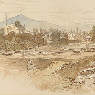 Drawings from Yiannitsa and Kavaje, Sept.-Oct. 1848. Edward Lear landscape drawings, MS Typ 55.11, MS Typ 55.26, TypDr 805.L513, 505 and 598. Houghton Library.