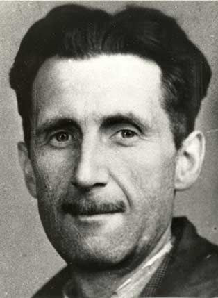Picture of George Orwell which appears in an old accreditation for the British National Union of Journalists