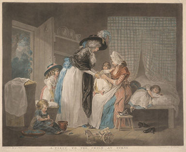 Painting of a hospital scene